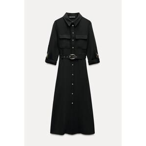 Zara Belted Midi Dress - Size XXL - New With Tags